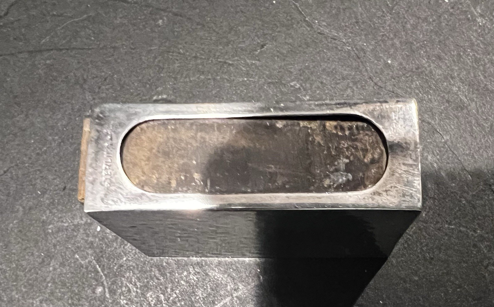 Vtg Sterling Silver Hammered Matchbox Holder Vesta Case Safe Matches Engraved E