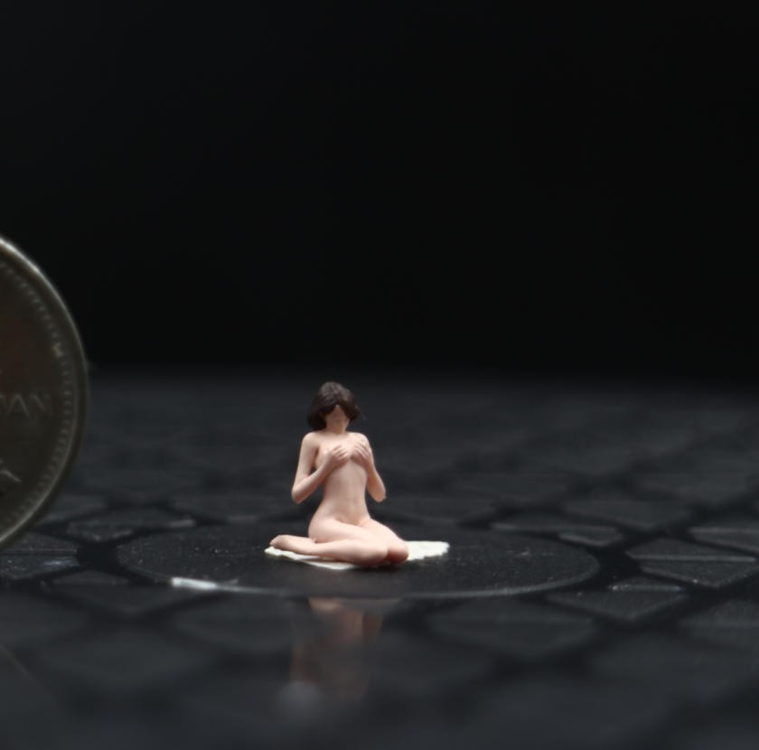 #D Painted 1/64 Miniature Figure Diorama For Sand Scene Prop Decor Car Model Toy