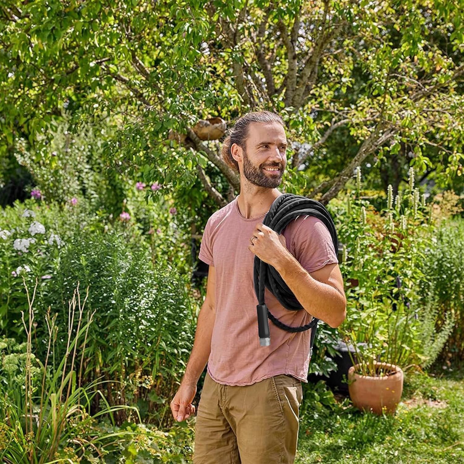 Garden Hose, Lightweight, Ultra Flexible, Durable, Kink-Free Garden Hose 50FT