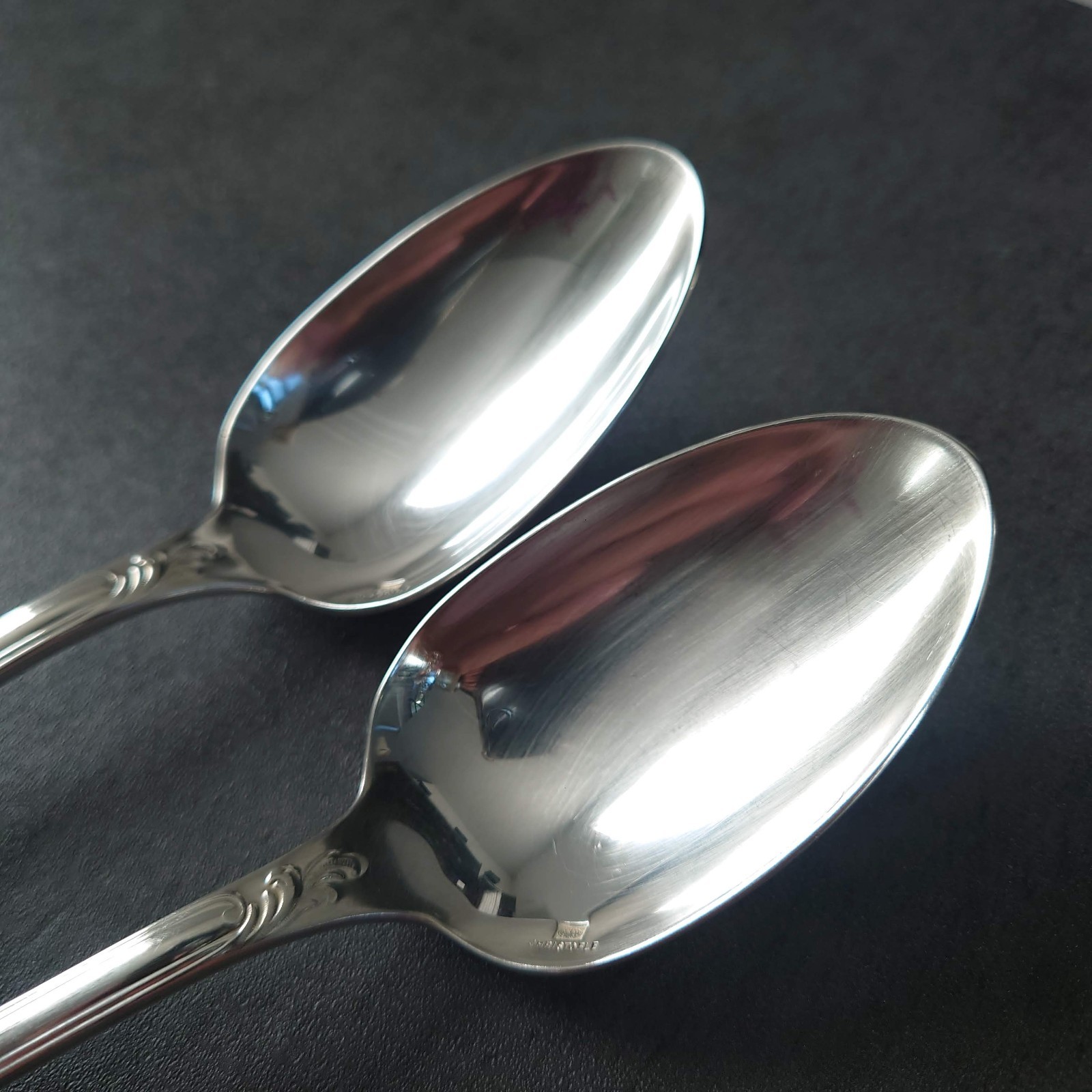 Christofle Marly 6pcs Silverplate Flatware Table Knife Fork Spoon Excellent