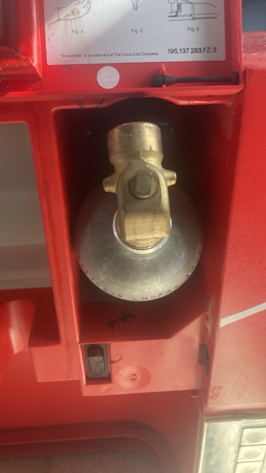 Coca-Cola Brakemate coin-op water storage unit, used, free shipping