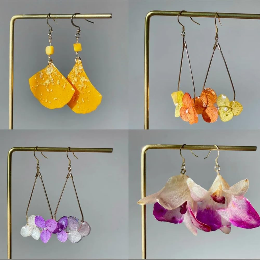 80Pcs Pressed Flowers, Dried Flowers Natural Pressed Flowers Bulk for Resin Mold