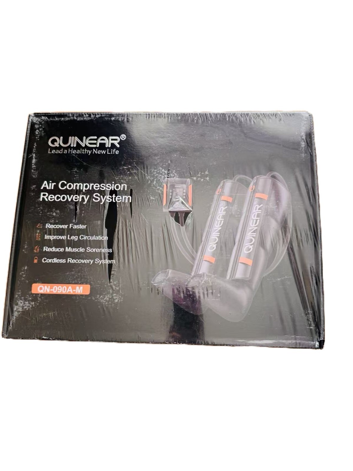 QUINEAR Professional Leg Recovery System, Cordless Air Compression Size M, QN90M