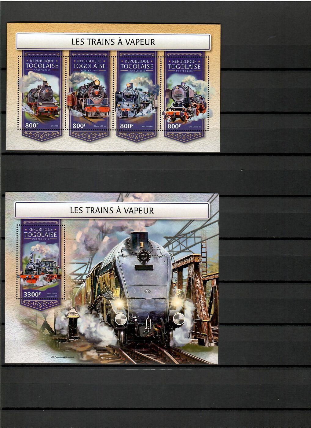 Steam locomotives trains railway 42 sheets 2017-2018 Collection [3] MNH #CNA164