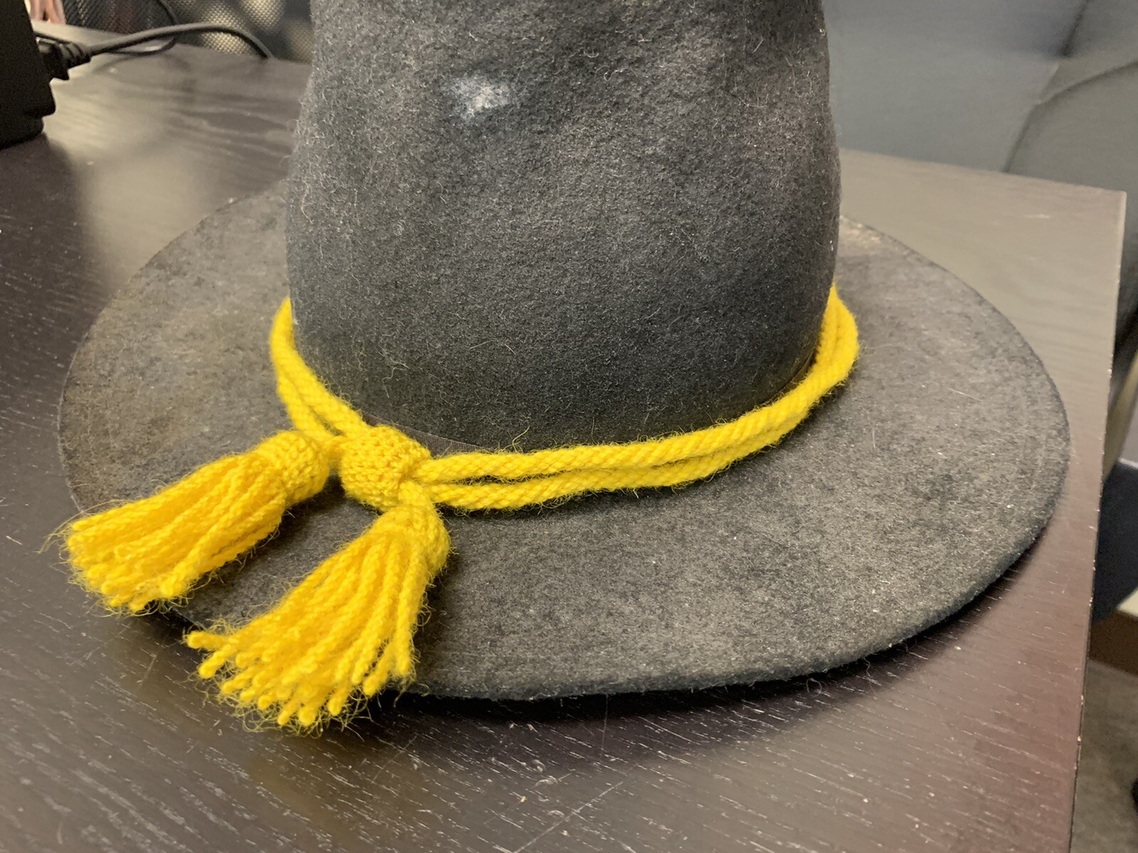 Civil War Union Army Yellow Wool Cavalry Engineers Hat Cord
