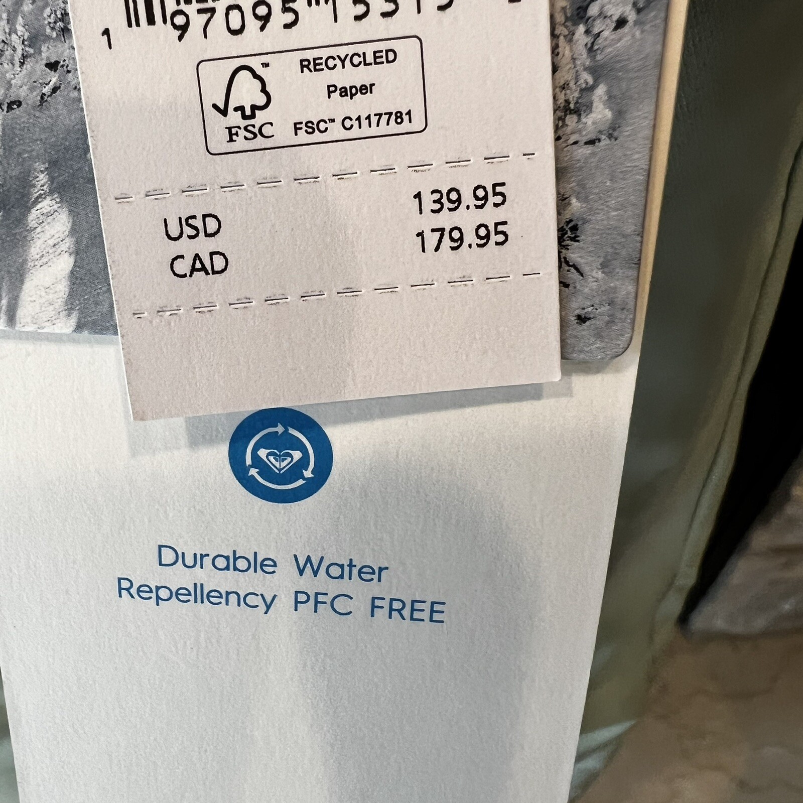 Roxy Girl Diversion Snowpants MULTIPLE SIZES Seafoam Green NWT