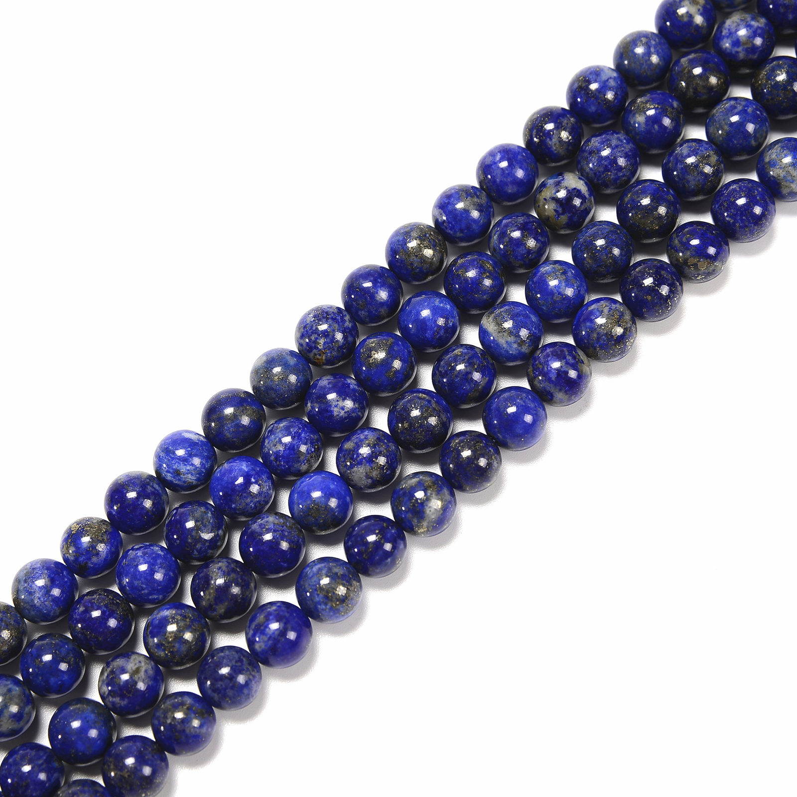 Natural Lapis Lazuli Smooth Round Beads 3.5-4mm 6mm 8mm 10mm 15.5'' Strand