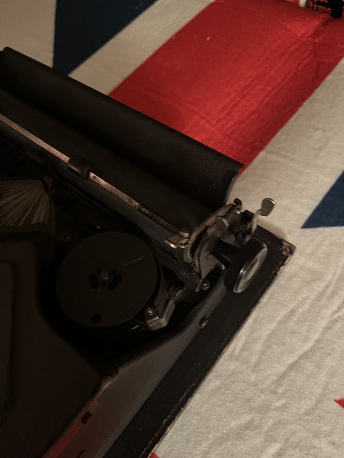 1930s German Adler Favorit No. 7 Field Typewriter Qwertz Keyboard Portable Rare