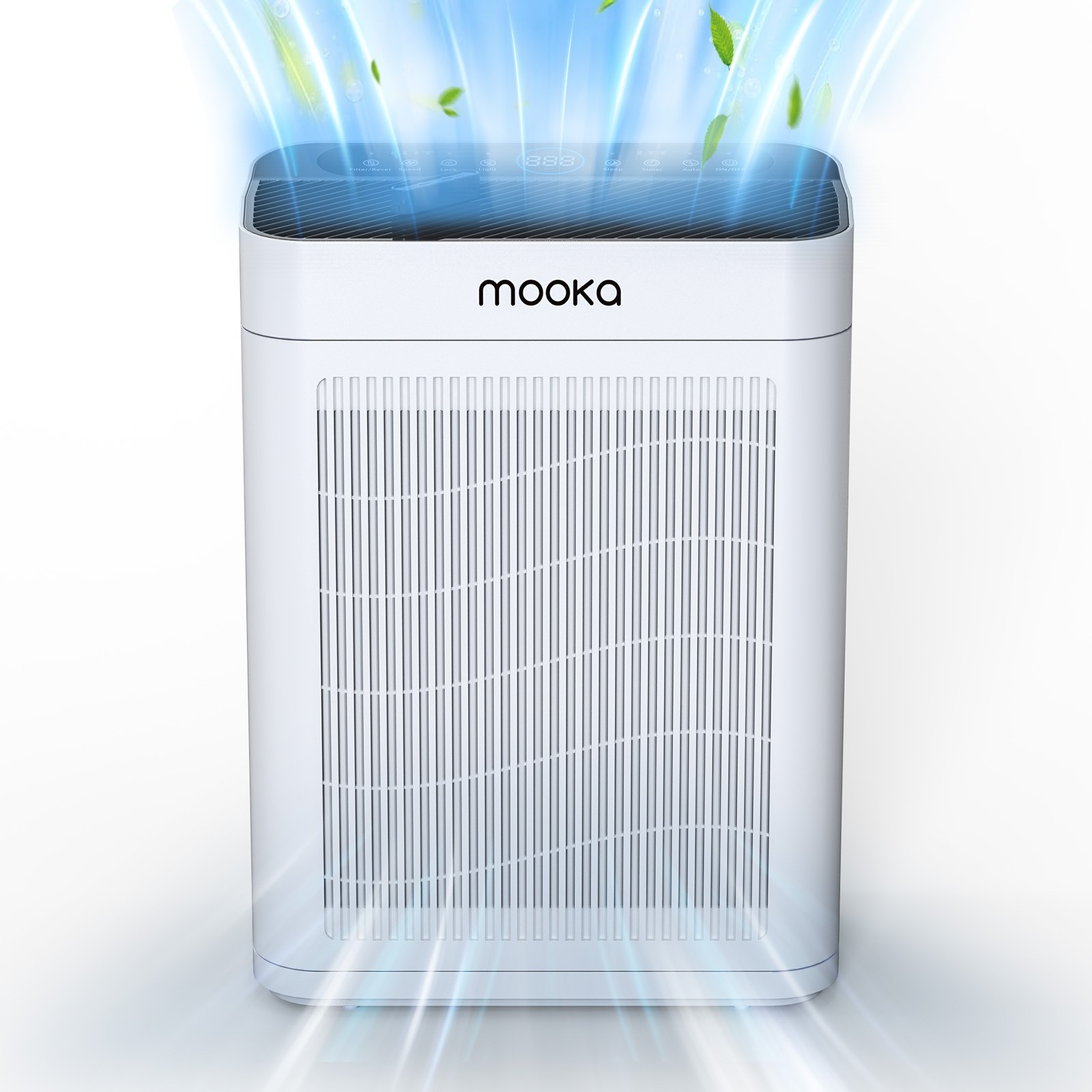 MOOKA Air Purifiers for Home Large Room 2200Sq.Ft w/ Washable Filter Dual Intake