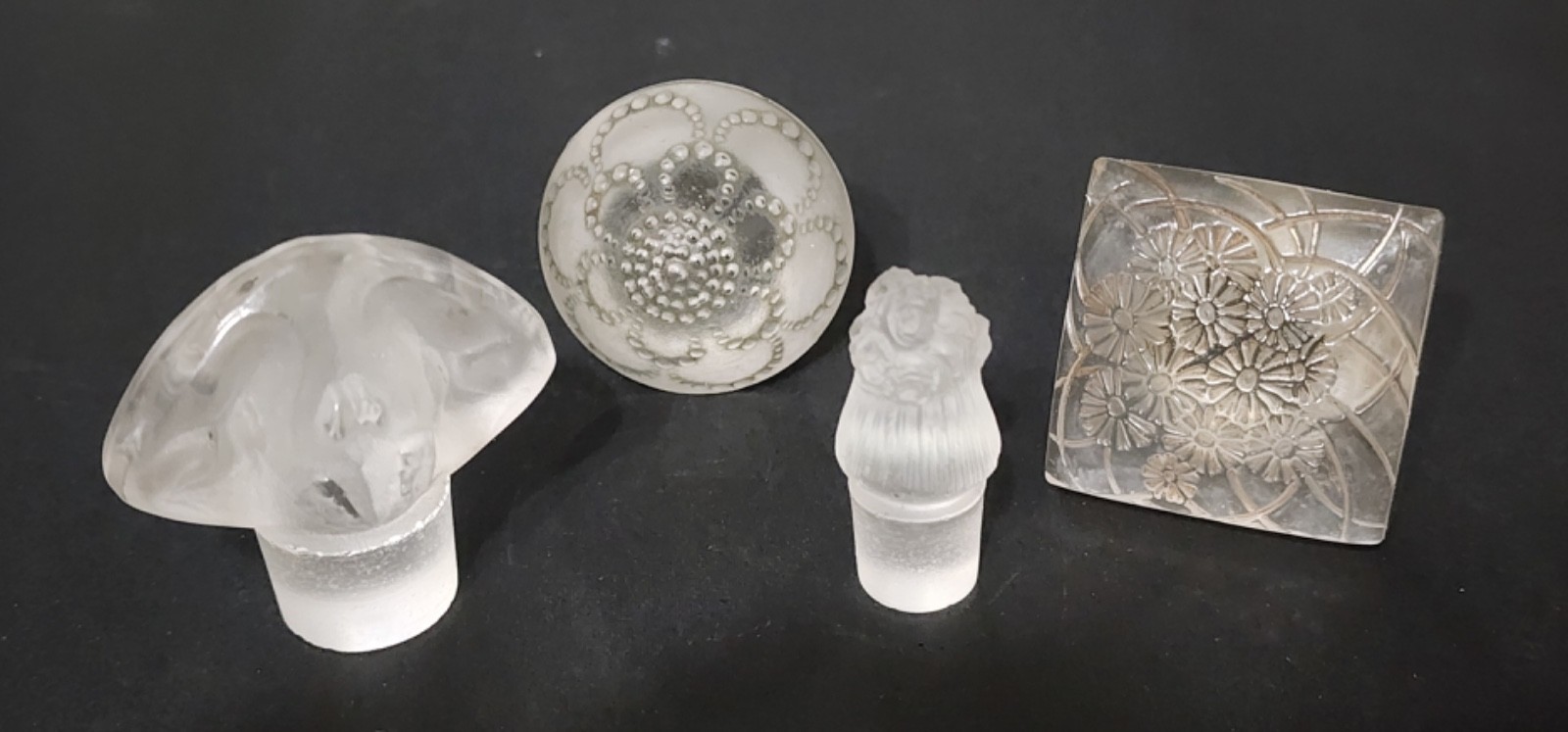 R.Lalique Glass Perfume Bottle Stoppers Collection