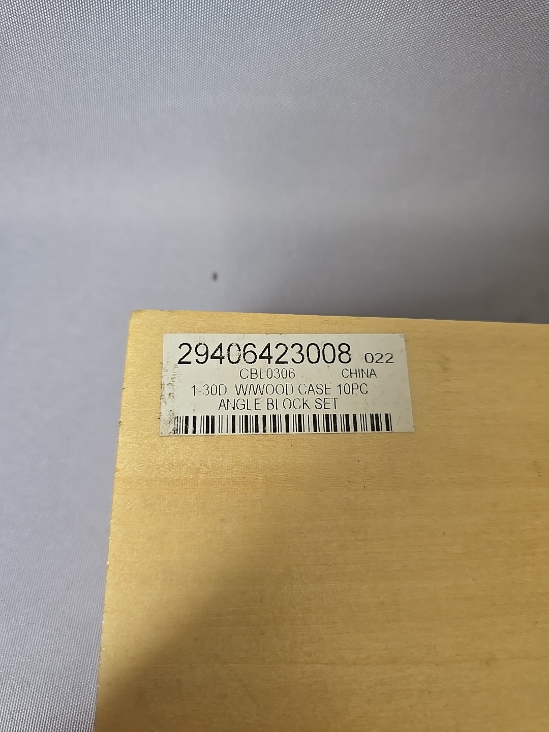 Machinist Angle 10 Piece Block Set Cbl0306 1-30d W/ Wooden Case