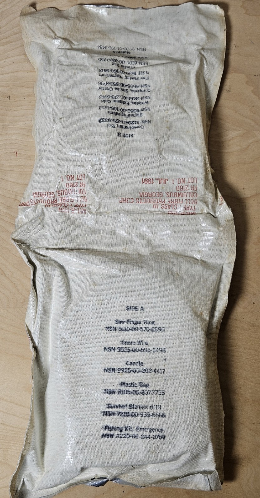 USMC 1990S Survival Kit Still Sealed! MIL-B-131H CH65