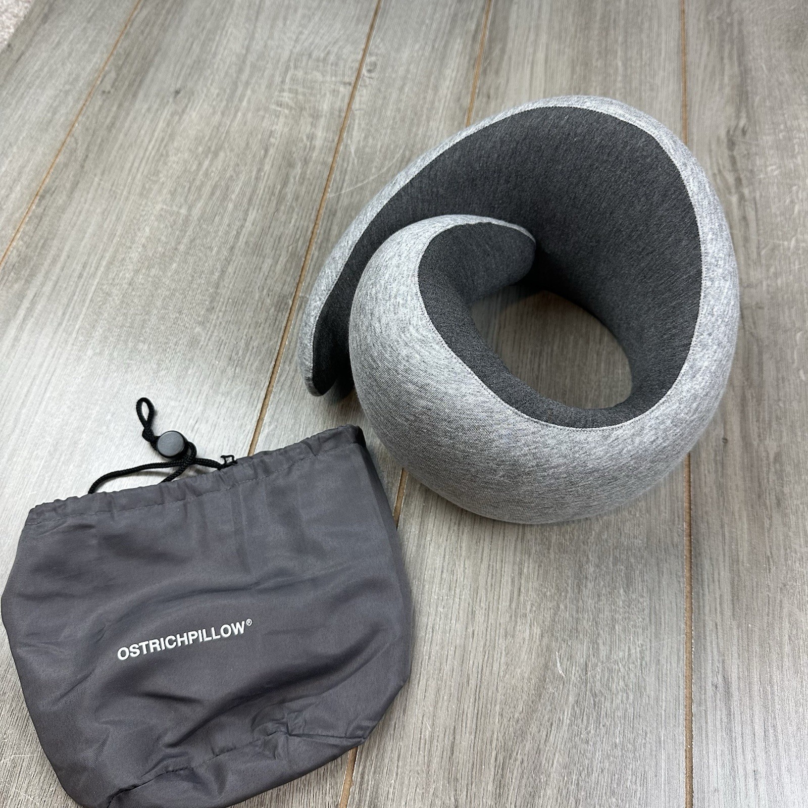 Ostrichpillow Go Memory Foam Travel Neck Pillow Midnight Gray