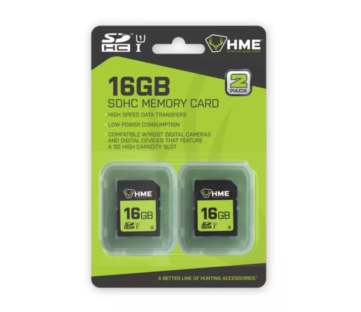 HME SDHC 16gb Memory Card 2-pack - NEW Factory Sealed - HME-16GB2PK