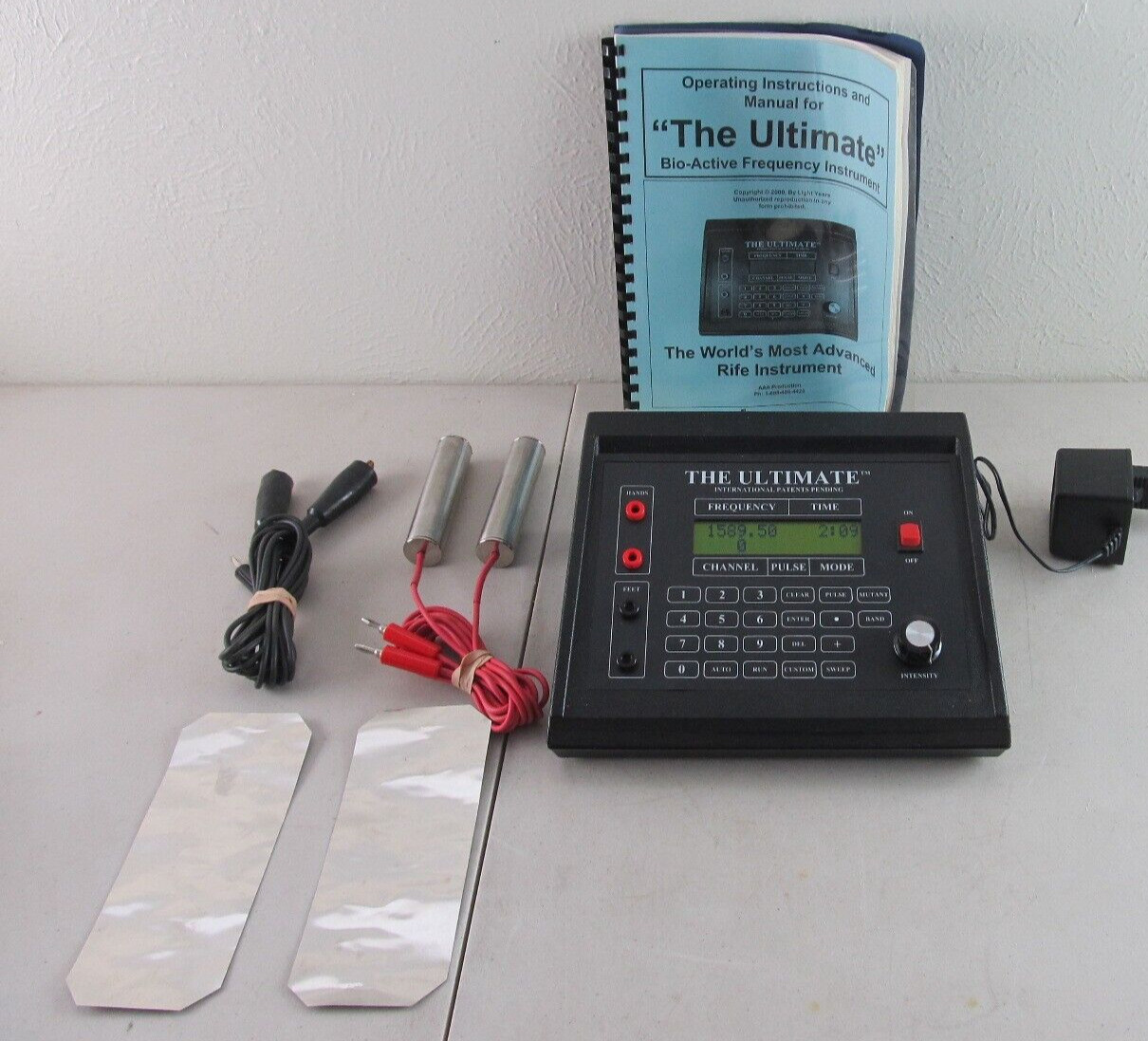 The Ultimate Bio-Active Frequency Instrument Advanced Rife w/ Probes, Manual