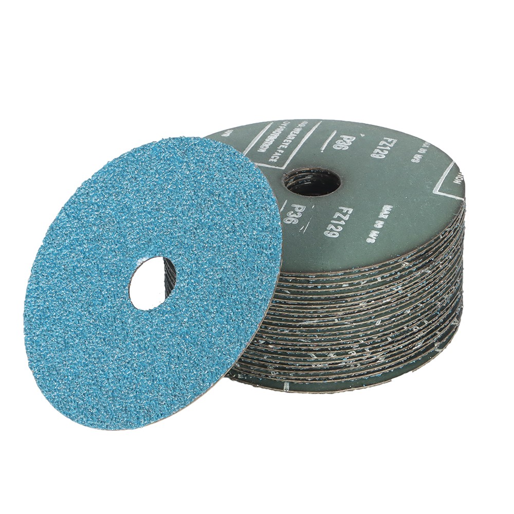36 Grit 25Pack 5" x 7/8" Zirconia Resin Fiber Grinding And Sanding Discs
