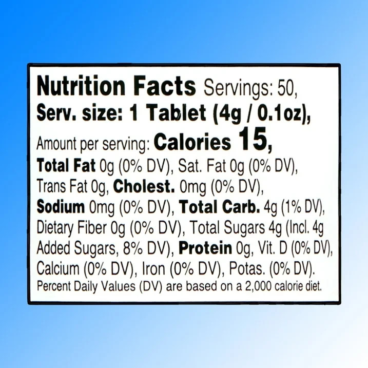 Relion Glucose Tablets, Orange Flavor, Fat-Sodium-gluten-caffeine Free, 50 Count