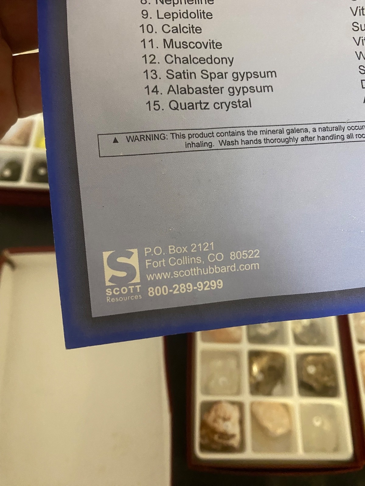 Scott Resources Fossil Rock Mineral Collection for Classroom Geology Educational