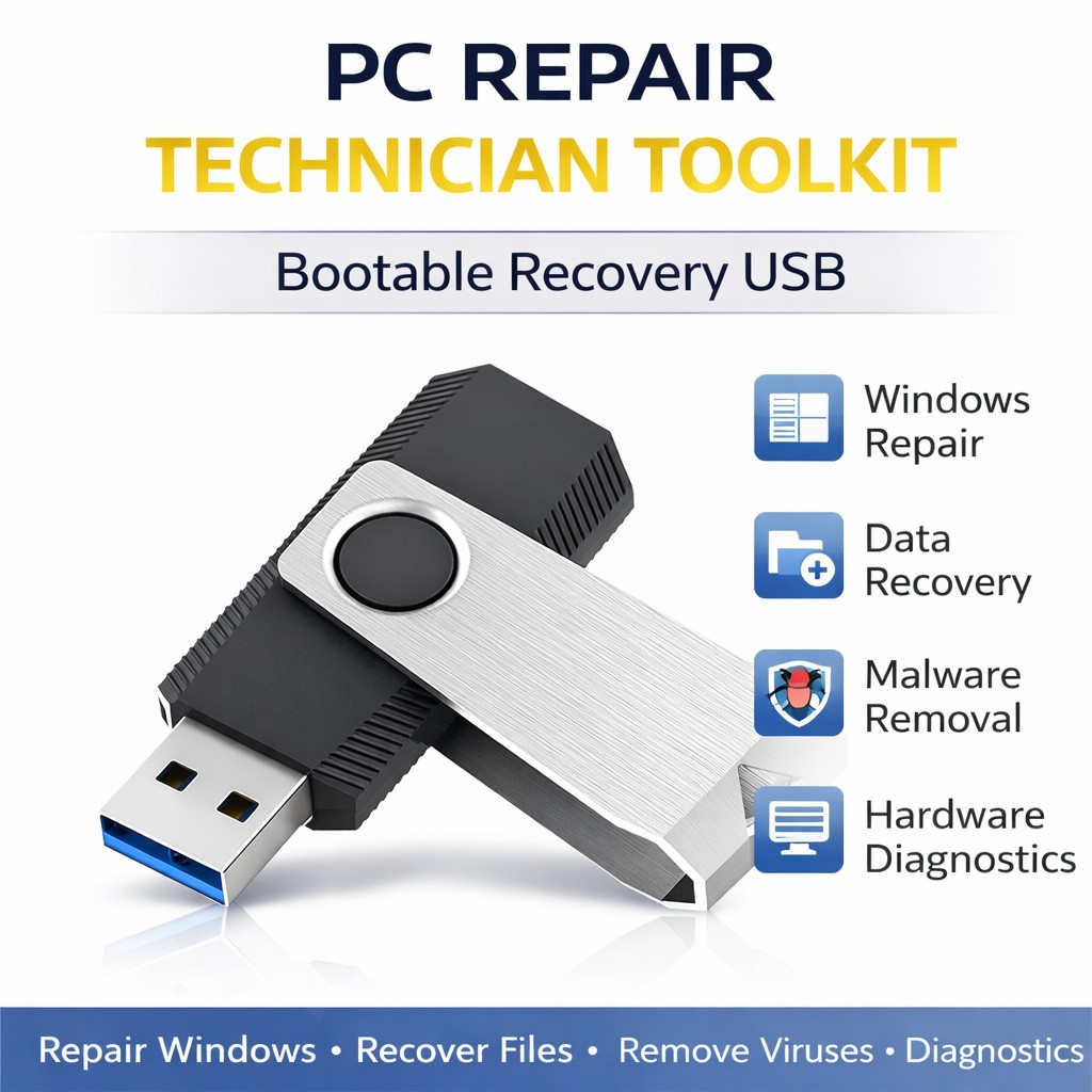 Ultimate Computer Repair Toolkit USB | Bootable Recovery & Diagnostics