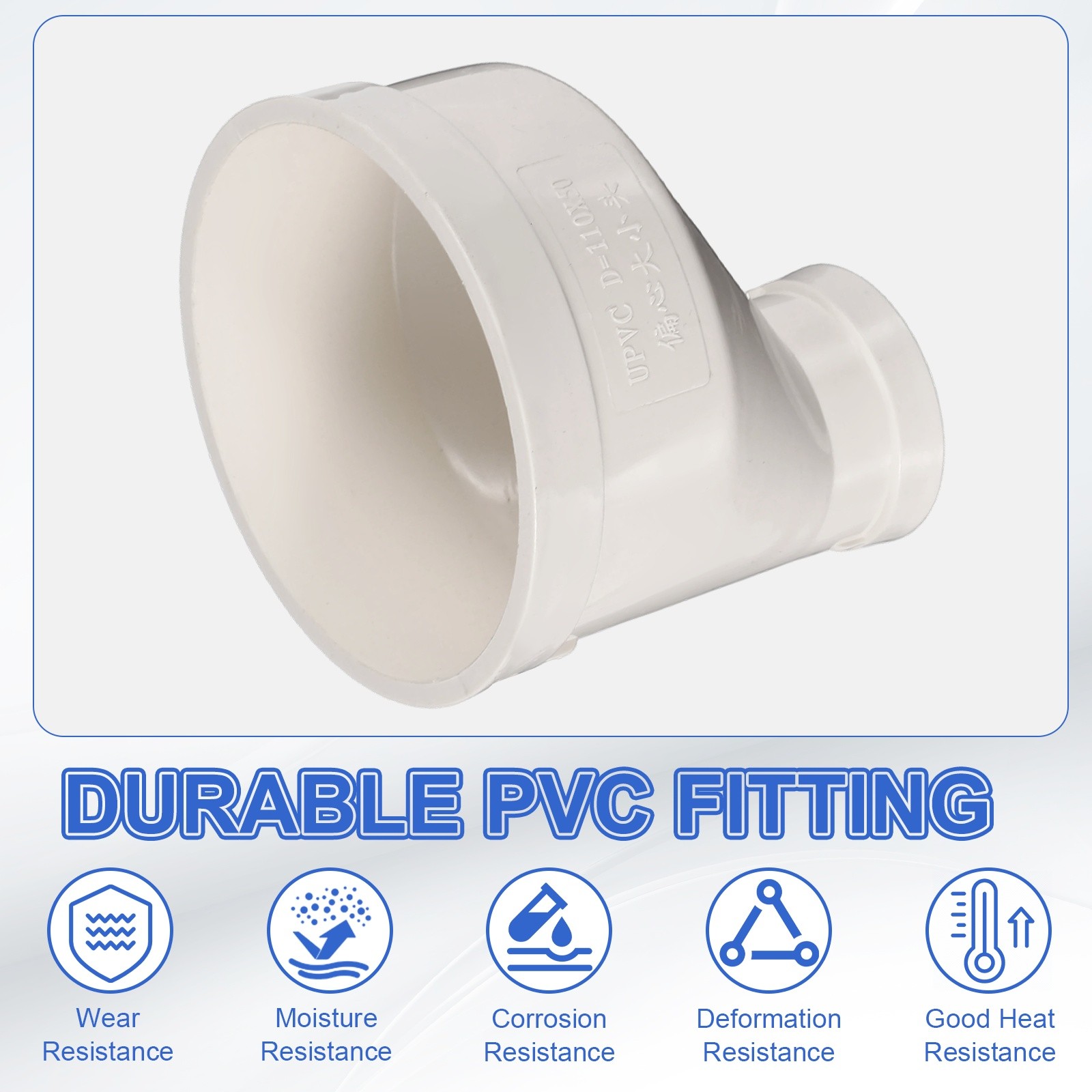 4" to 2" Round Duct Fitting Pipe Increaser Reducer Adapter Connector