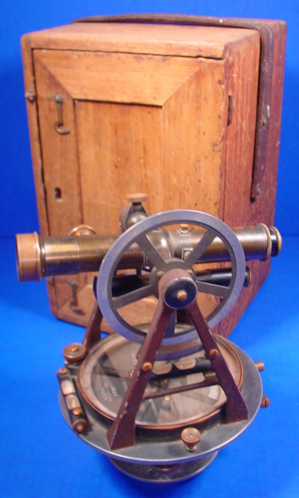 1903 Lietz Cyclotomic Reconnaissance Transit w/box - Rare alum., unique to Lietz