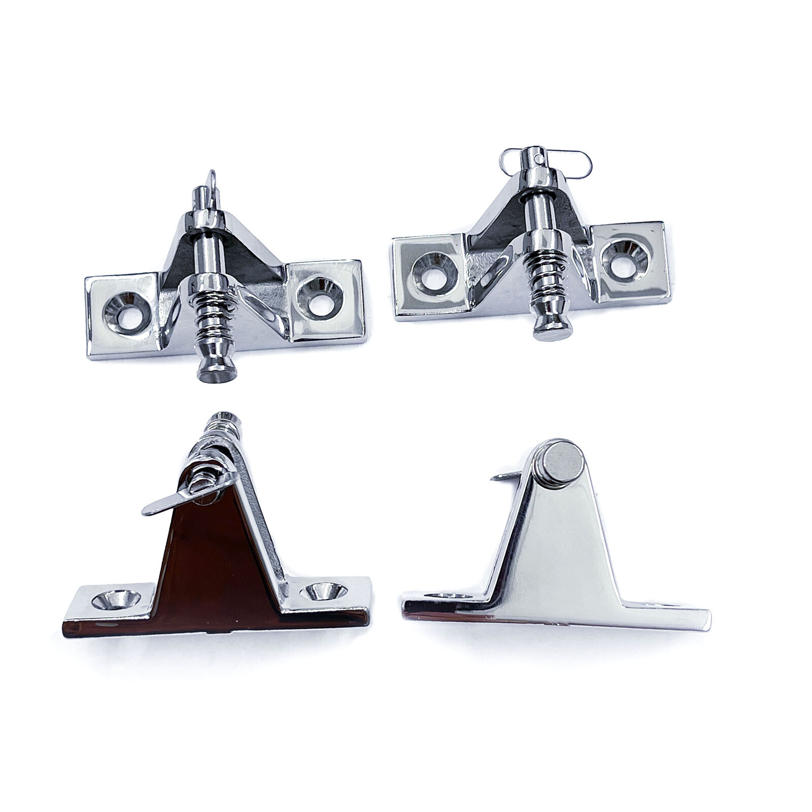 Marine Boat Bimini Top Deck Hinge Mount Fitting Stainless Steel Hardware 2 pcs