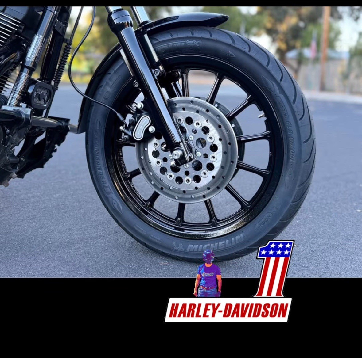 Harley Dyna Mag Wheels 16 rear19 Front 2000 to 2017 Includes 25 mm & 1"'bearings