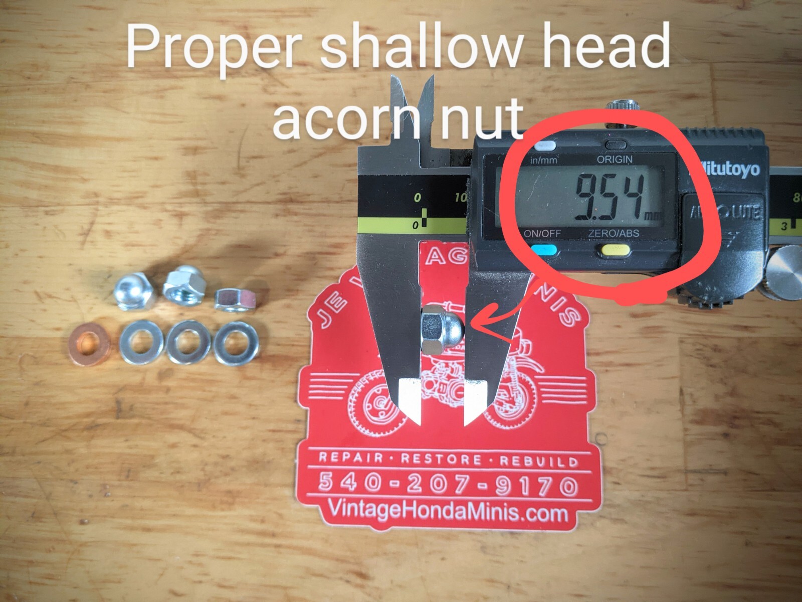 Cylinder Head - Low Profile Japanese Acorn Nut Kit - Honda Z50 CT70 SL70 ATC70