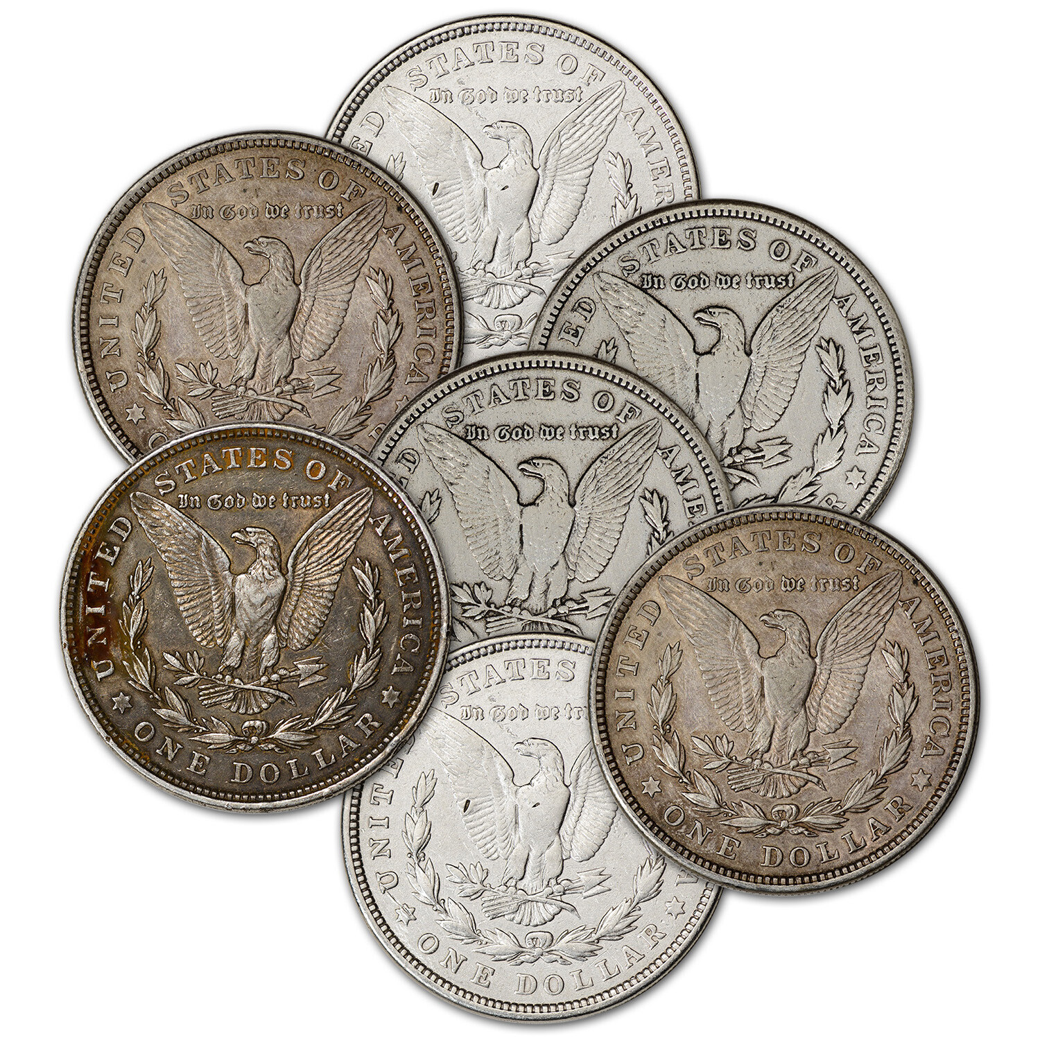 1921 US Morgan Silver Dollar - Roll of 20 coins - Cull