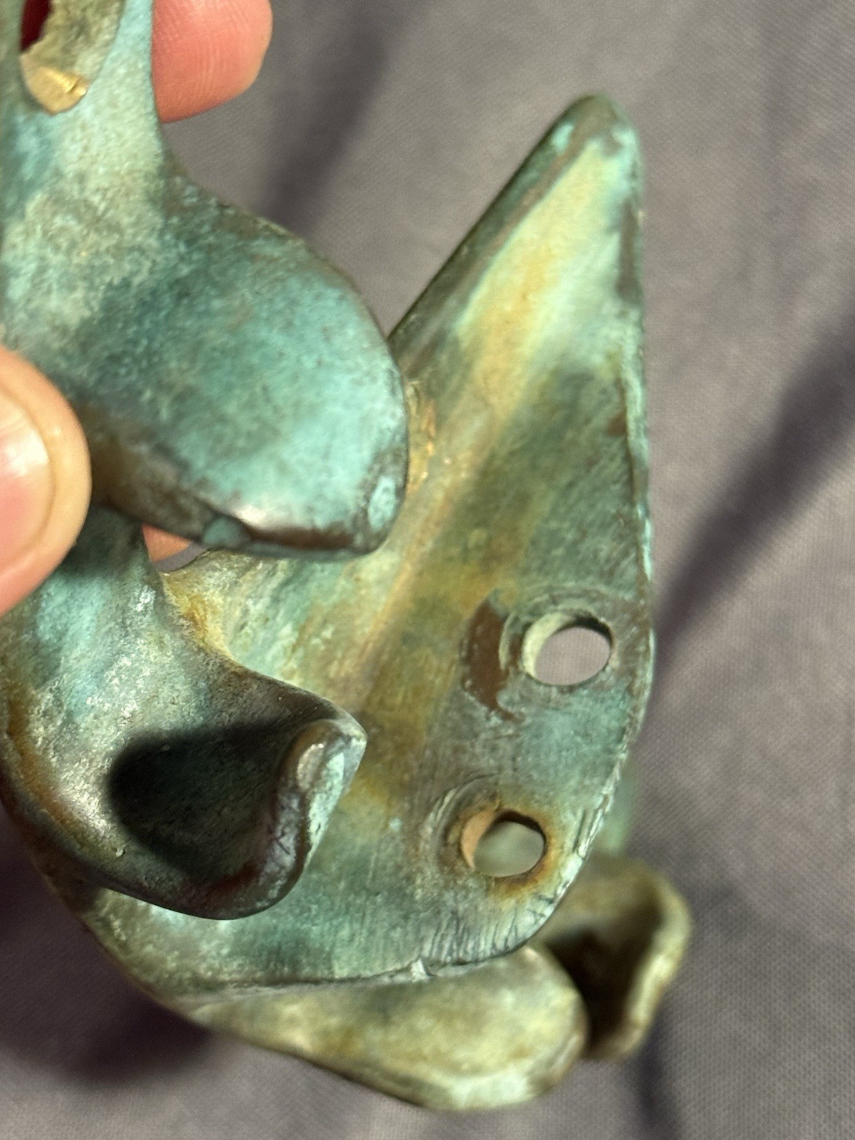 Antique Nautical Sailboat Salvage Verdigris Bronze Double Rope Maritime Cleat