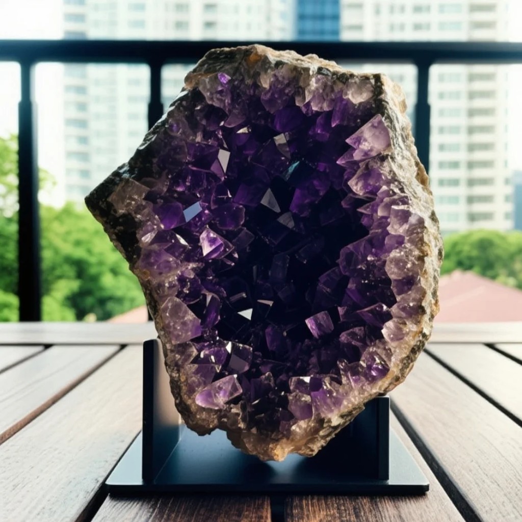 Natural Amethyst Cluster Purple Crystal Stone Healing Crystal Mineral Home Decor