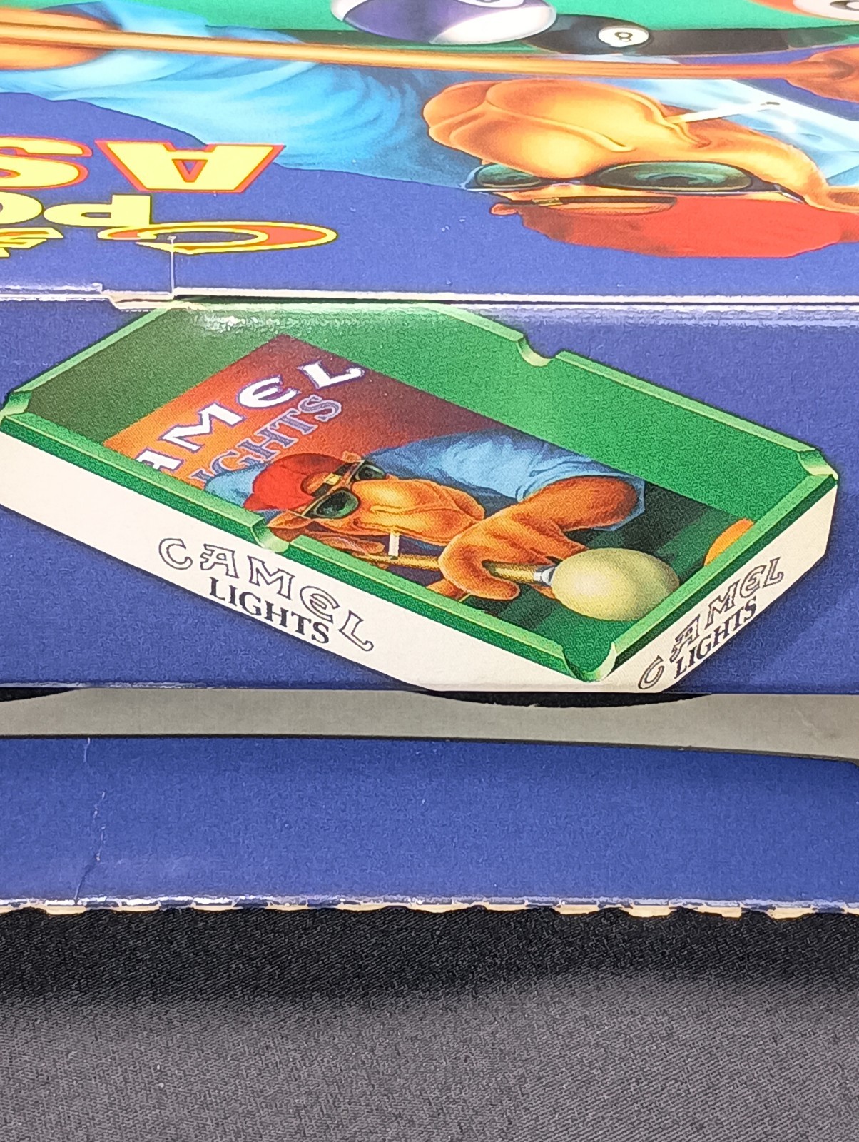 Vtg Camel 🐪 Lights Ashtray 1992 Camel Playing Pool 7 1/2" x 4 1/2" 🚩New In Box