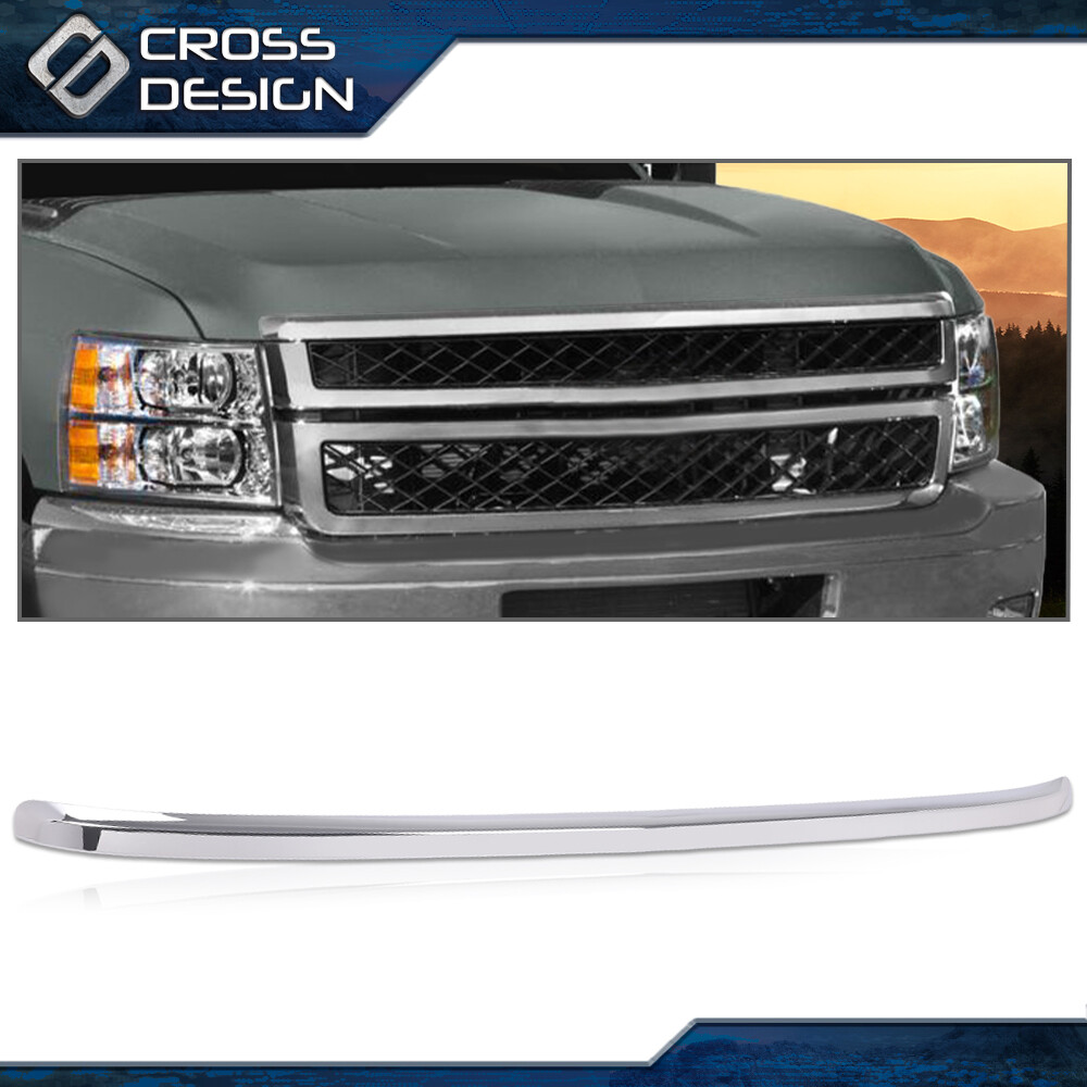 Chrome Hood Molding Trim Moulding Fit For 2011-2014 Chevy Silverado 2500 3500 HD