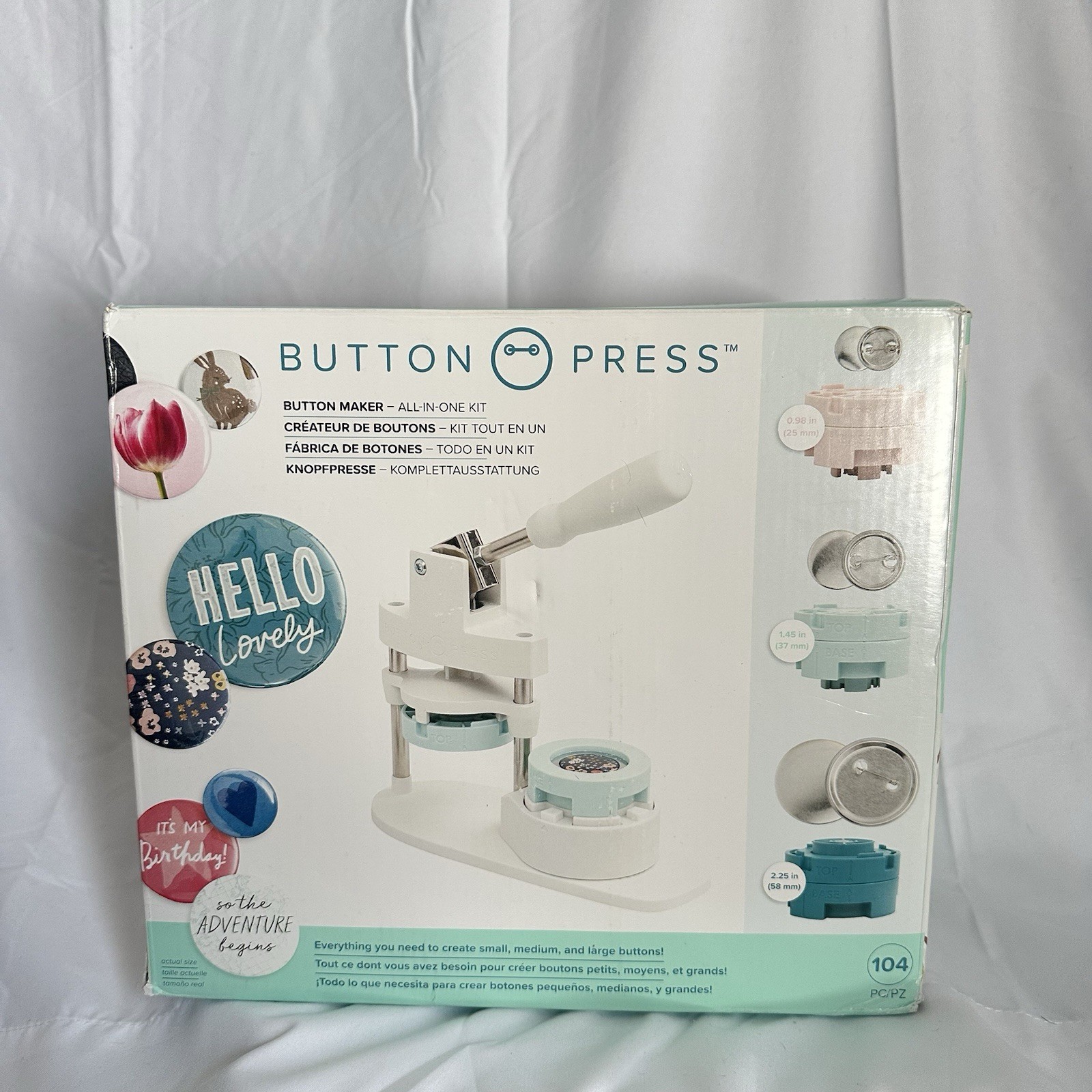 We R Memory Keepers Button Press All-In-One Kit – 3 Size Button Maker