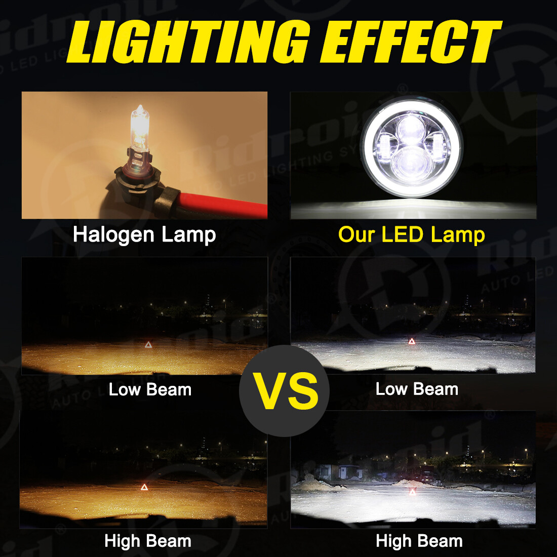 7" inch Led Headlight + 4.5" Fog Light For Yamaha V-Star XVS 650 950 1100 1300