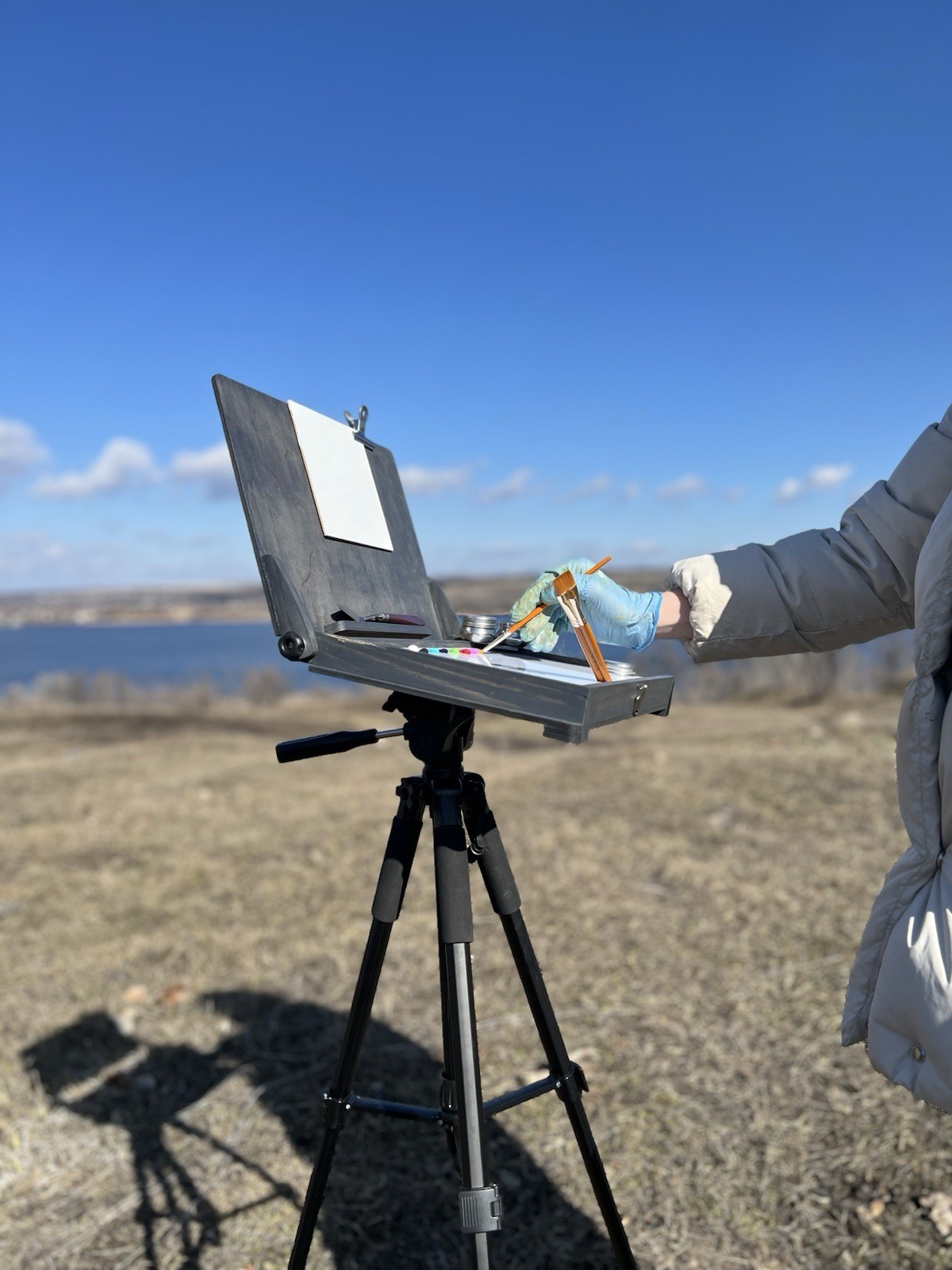 Deep Pochade Box 14*10 “ Plein Air Travel Easel -Portable Artist paint storage