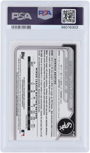 George Wolkow White Sox Signed 2024 Bowman Chrome 1st #BSPA-GWO PSA 10 Card