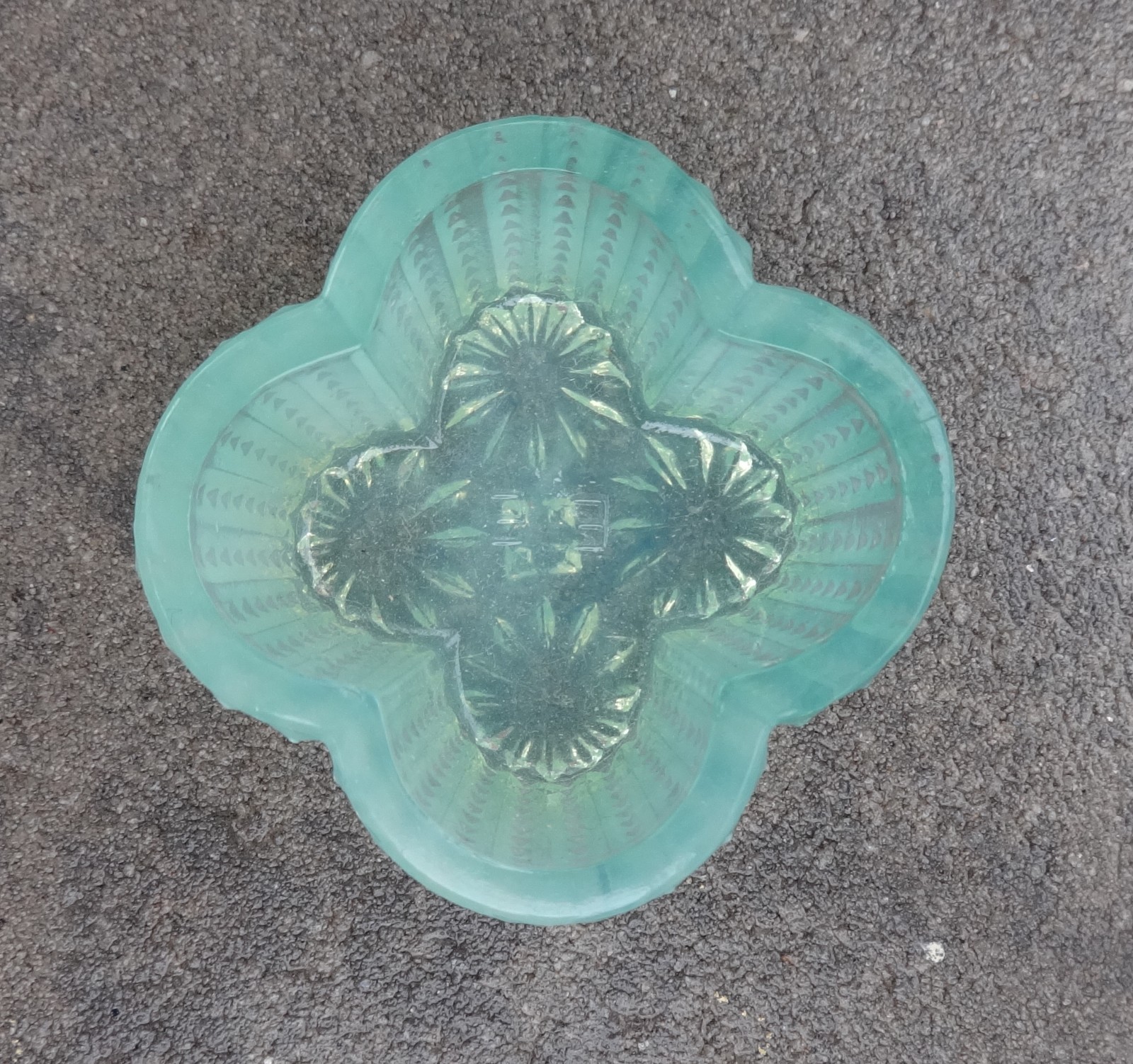 E. E. Ed Bowman Jadeite Jadite Jade Green Glass Open Salt Dip, Cellar, Dish!