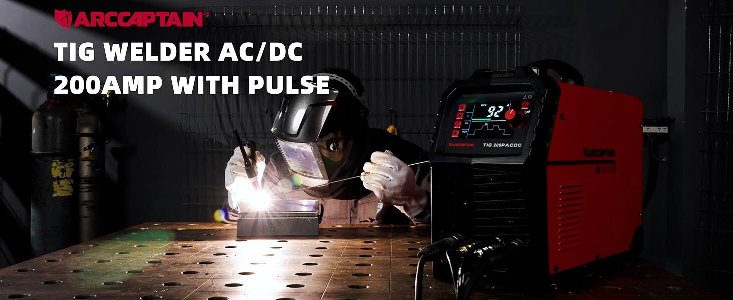 7-IN-1 TIG Welder TIG200P AC/DC 200Amp Stick/MMA/Spot DASH-ARC Welding Machine