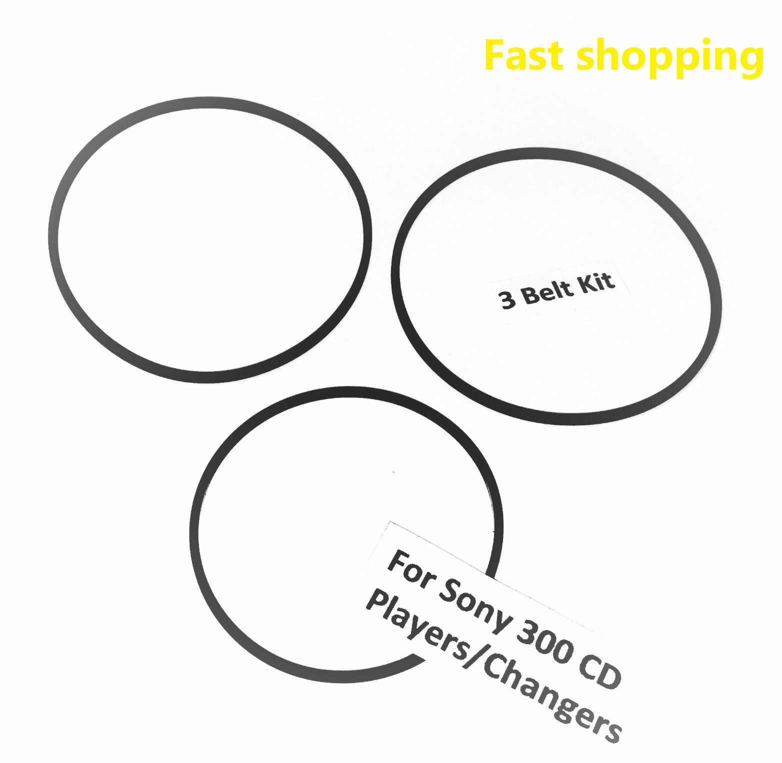 New 3pcs Belts for SONY CDP-CX300/CX350/CX355 DVP-CX777ES/CX985V CD Player US