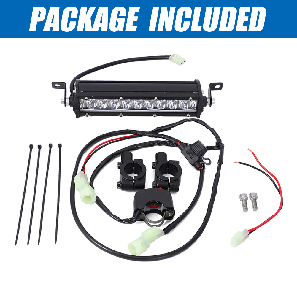 Led Headlight Light Bar Lighting Kit Driving Lamp For 7/8” Handlebars Dirt Bike