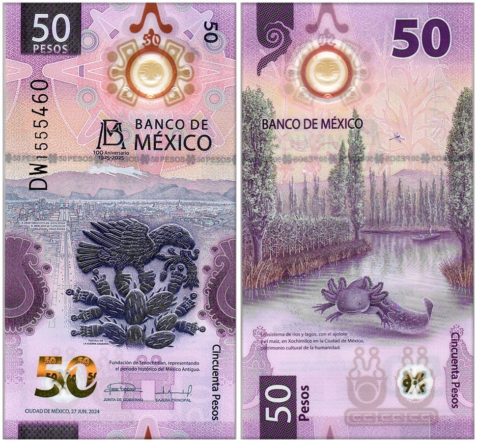 Mexico 50-1000 Pesos 5 Pieces Set, 2024-2025, P-138-142, UNC Commemorative