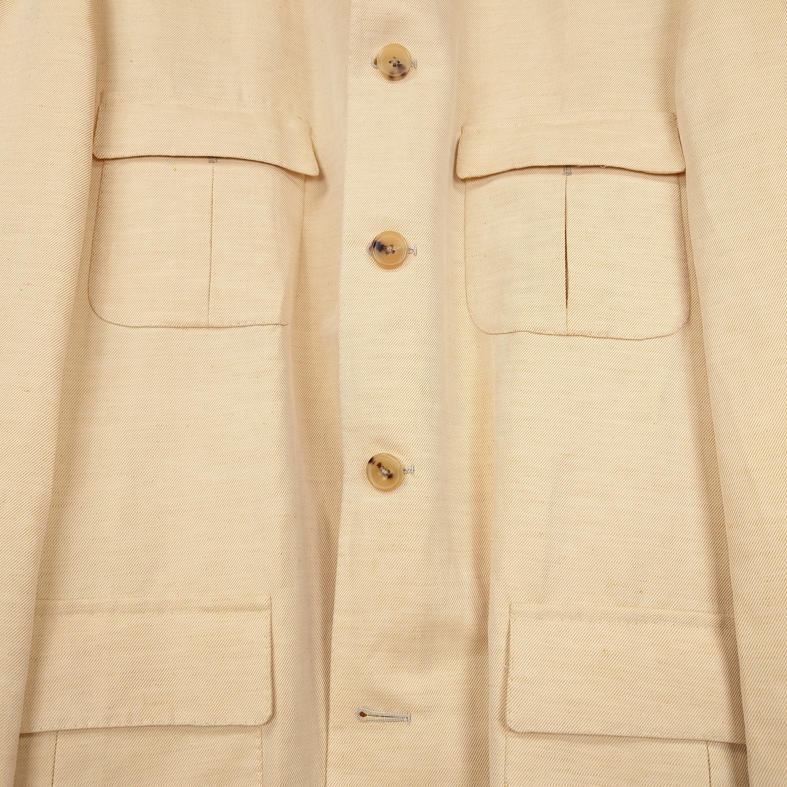 NEW Belvest Yellow/Tan Cotton Linen Slubby Shirt-Jacket Safari Size 40 40r