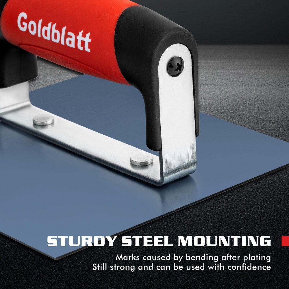 Goldblatt Concrete Edger Tool 6x6" Steel Edger 3/8"R 1/2"D Concrete Finish Tools