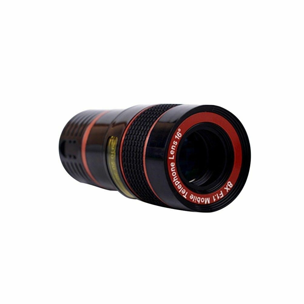 HD 8X Clip on Optical Zoom Telescope Camera Lens for Universal Mobile Cell Phone