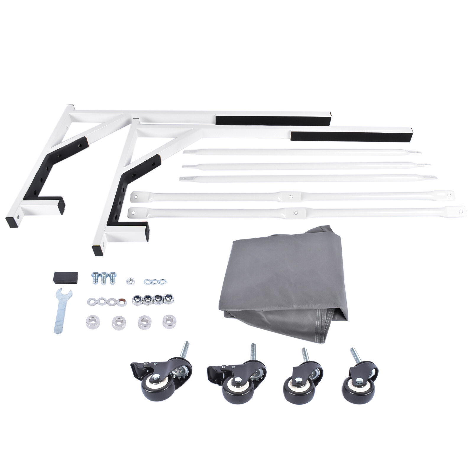 White Hard Top Storage Cart with Dust Cover for Chevrolet Corvette Mercedes-Benz