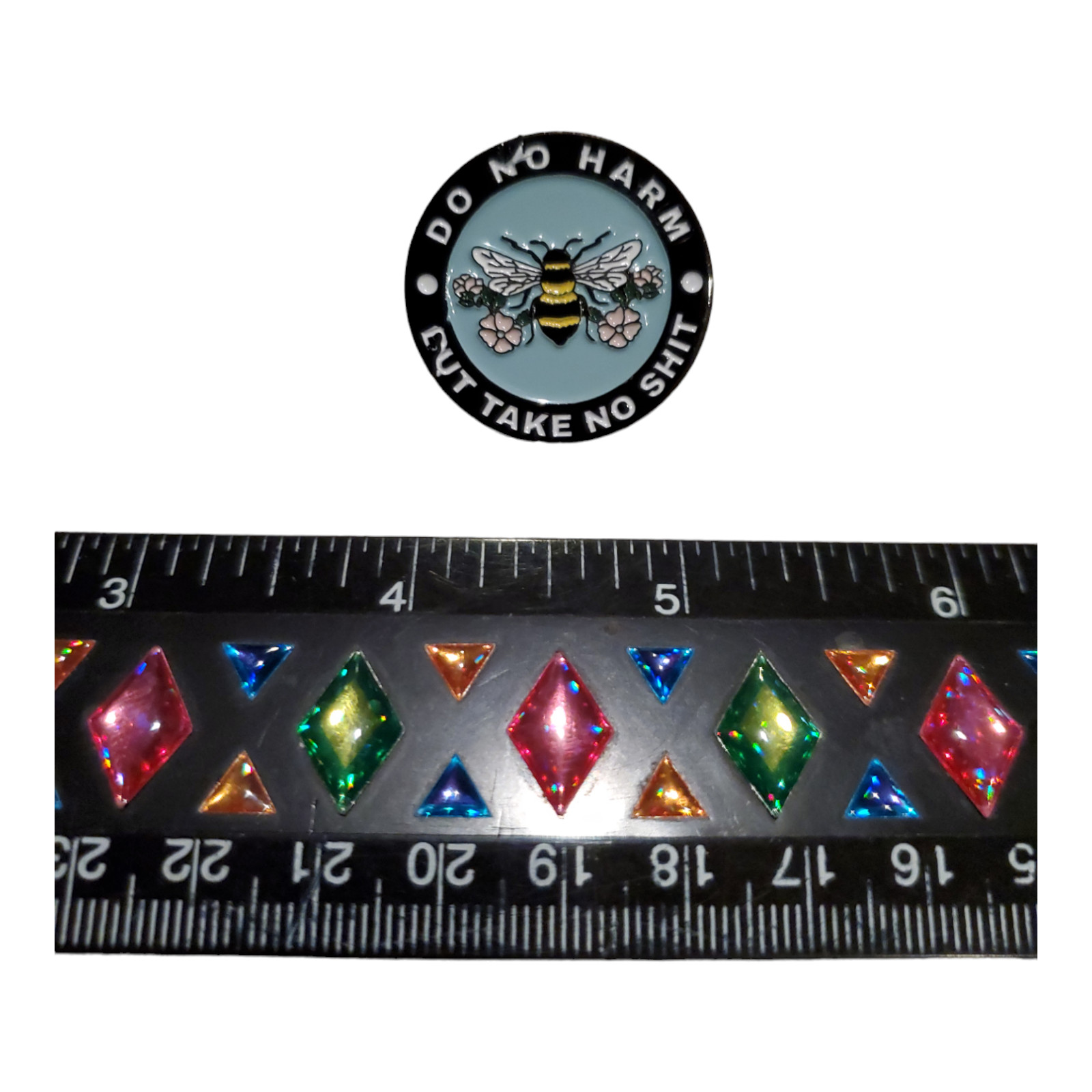 Do No Harm But Take No Shi* Bee Enamel Pin Lapel Flower Floral Gift New