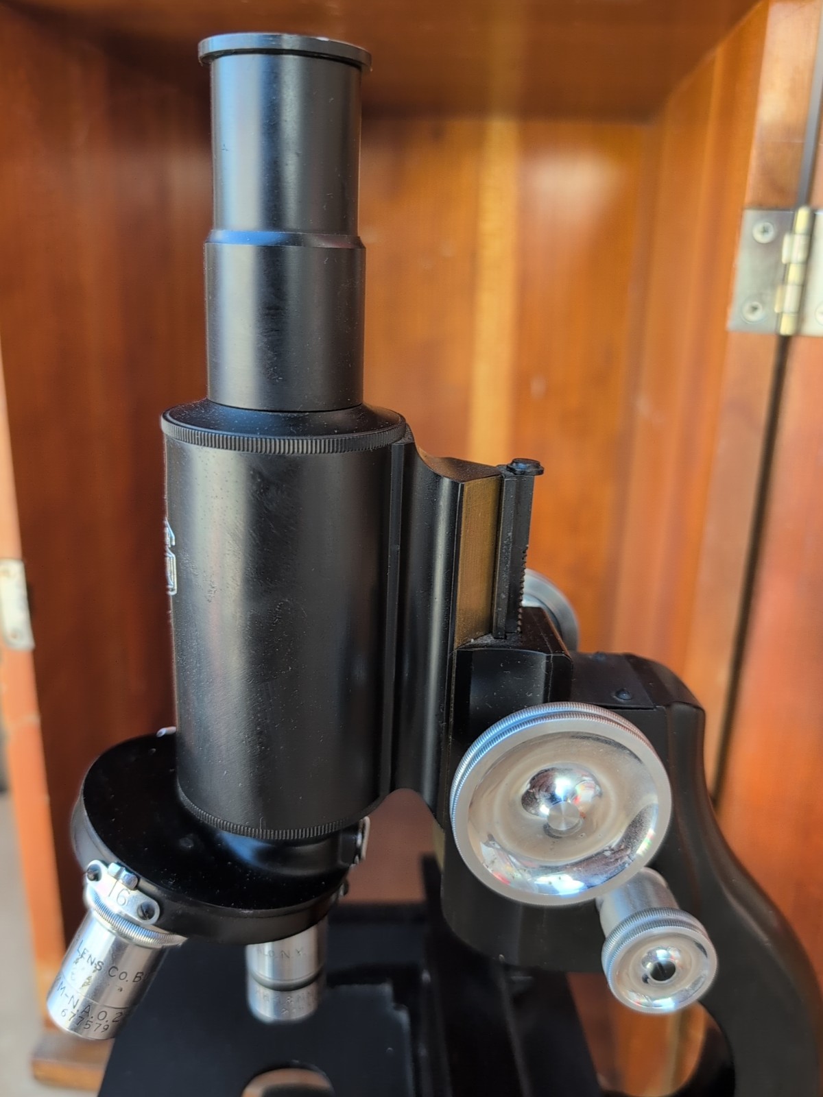 Vintage Spencer Microscope With Wooden Case No Key Buffalo USA