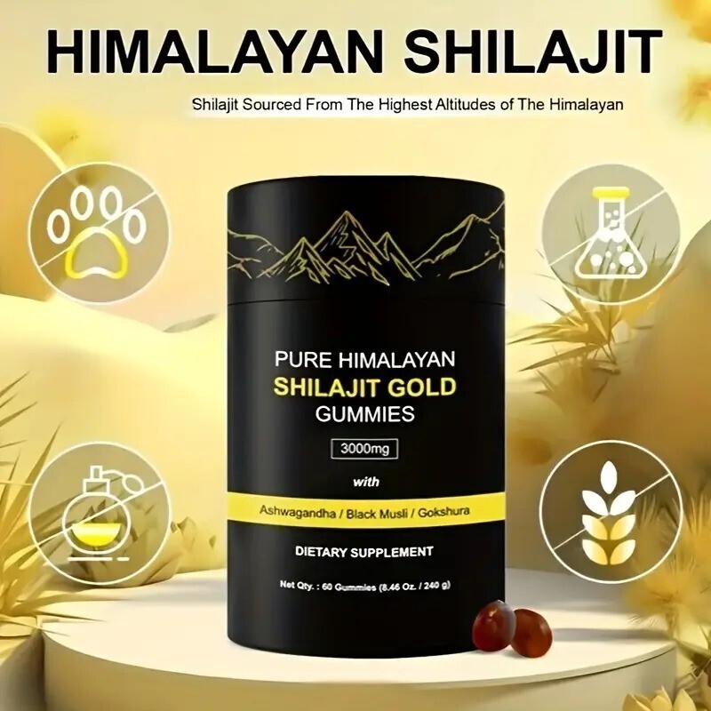 Himalayan Shilajit GOLD Gummies, Organic, Extremely Potent 3000 mg, Fulvic Acid.