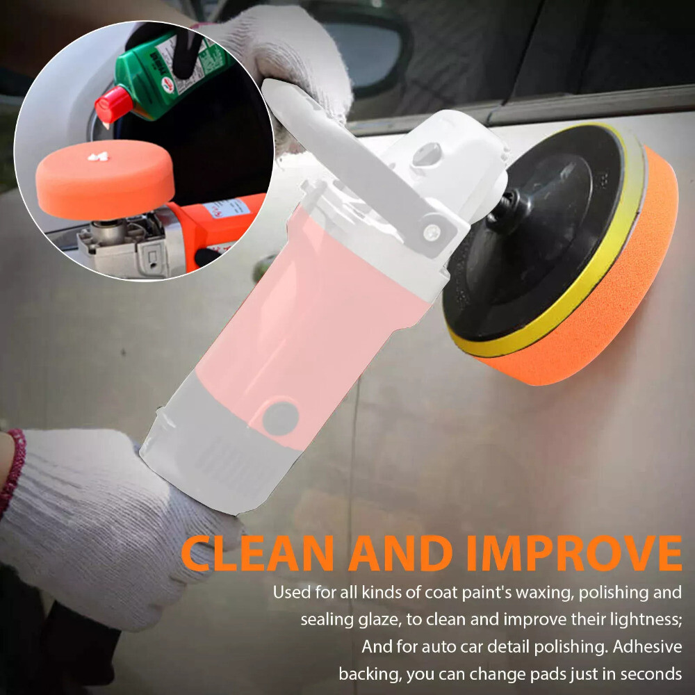 31PCS Foam Drill Polishing Pads Kit Car Hub Waxing Buffing Wheel Polisher 3"